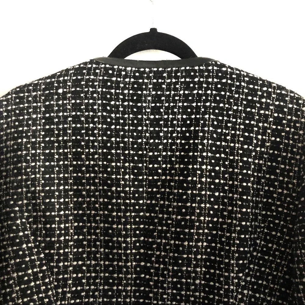 Micheal Kors black and white tweeted blazer jacket